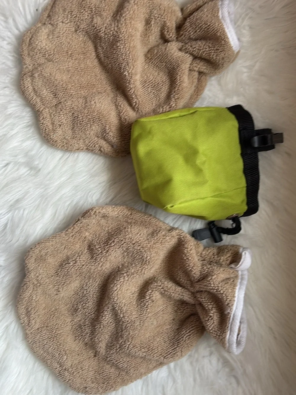Pet Grooming Mitts and Treat Pouch